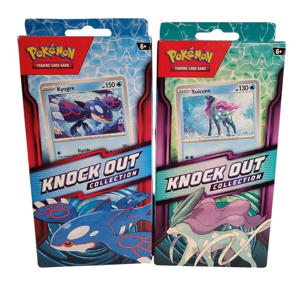 Pokémon Knock Out Collection Kits Kyogre & Suicune Lot of 2